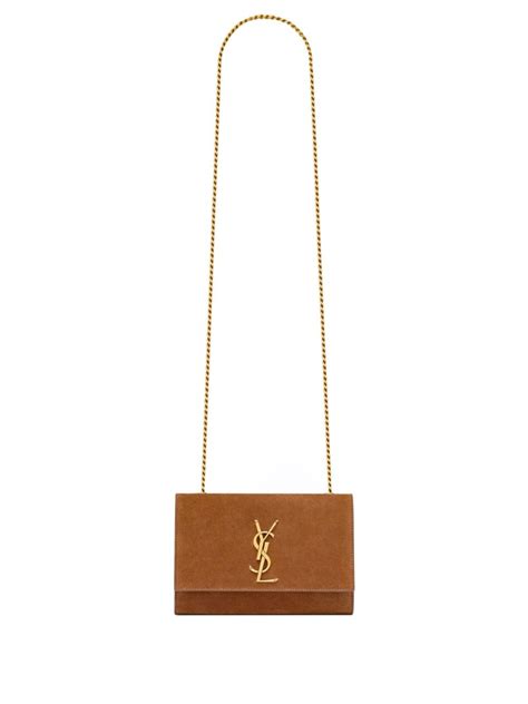 Saint Laurent Small Kate Textured Suede Shoulder Bag 